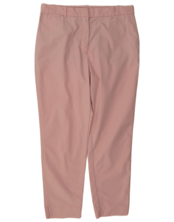 Pantaloni chino a vita alta da donna Marks & Spencer UK 14 Large W32 L28 Rosa