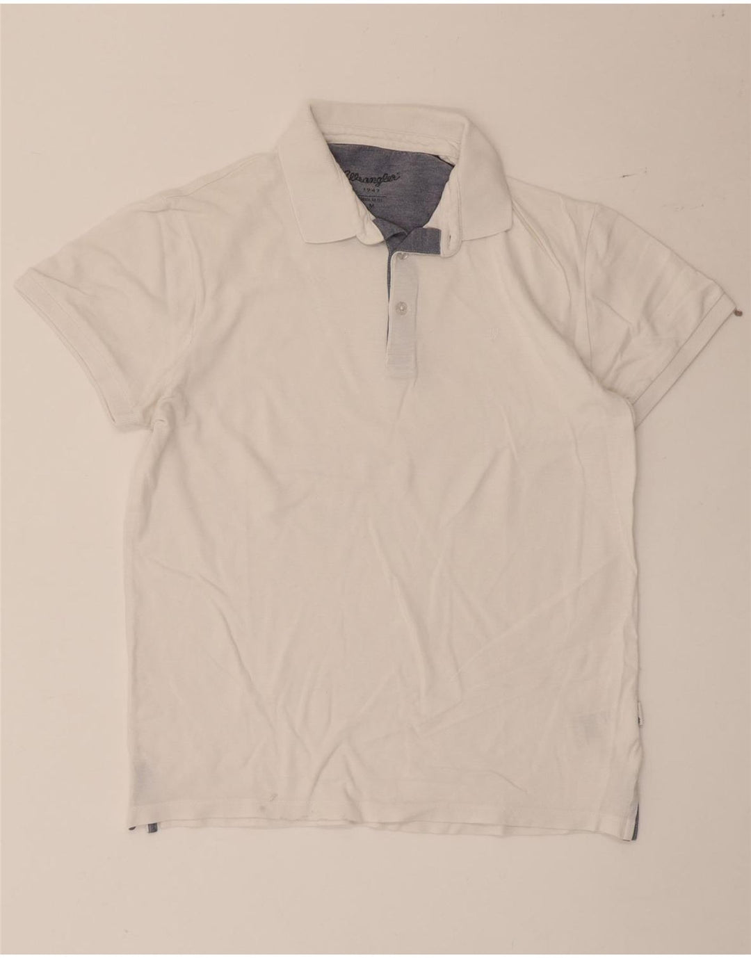 Polo WRANGLER da uomo vestibilità regolare in cotone bianco medio