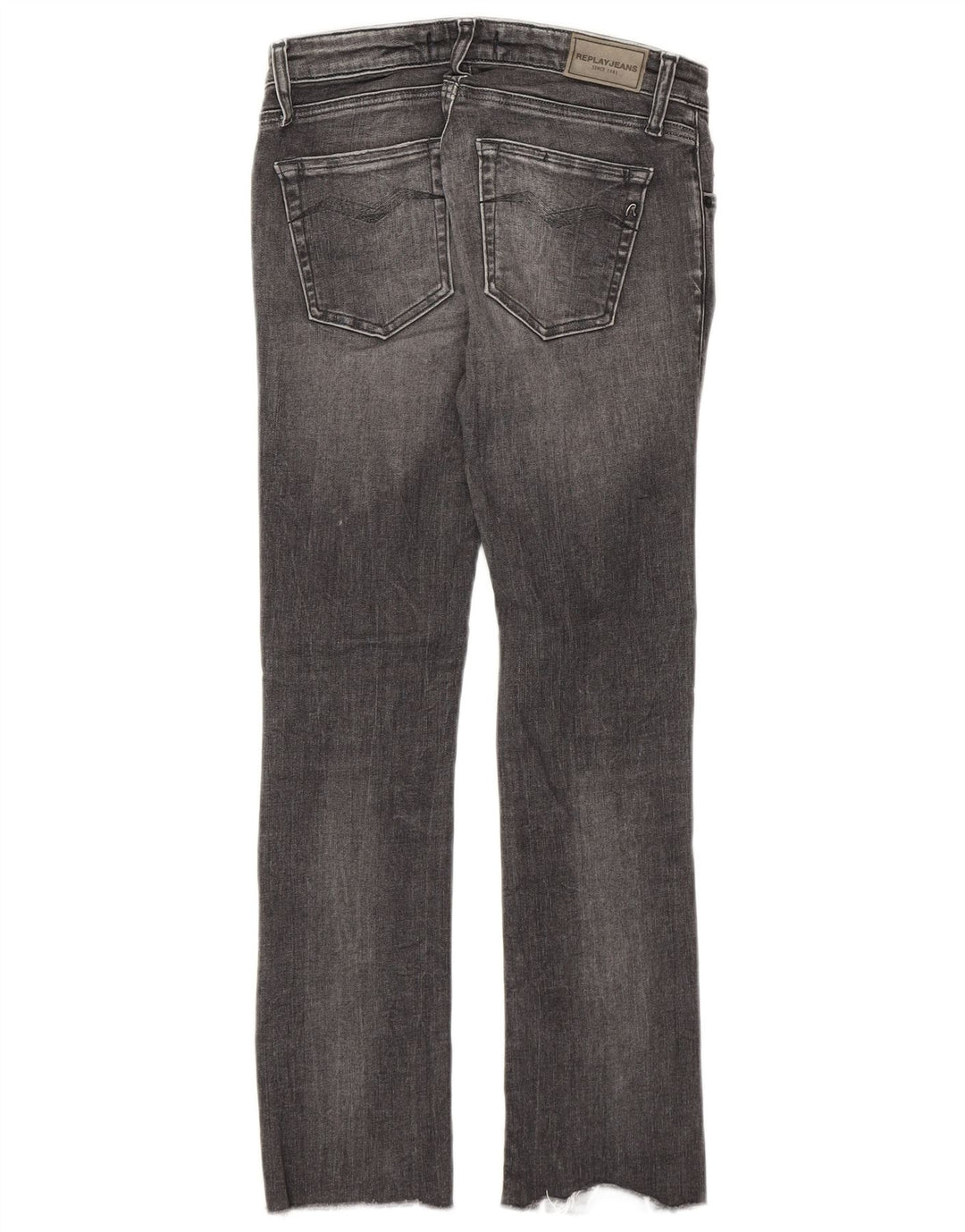 Jeans slim corti da donna Replay W24 L24 cotone grigio