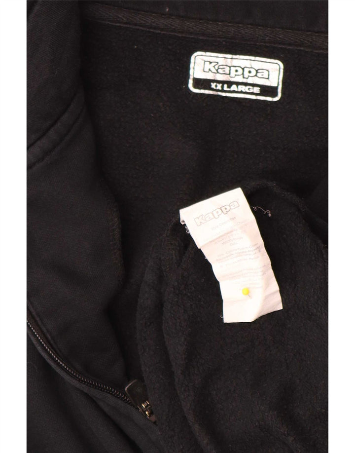 Giacca da tuta da uomo Kappa 2XL in cotone nero