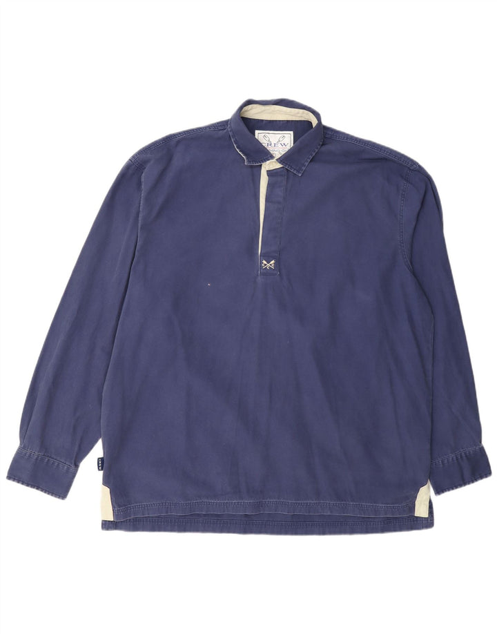 Crew Clothing Camicia pullover da uomo grande in cotone blu navy