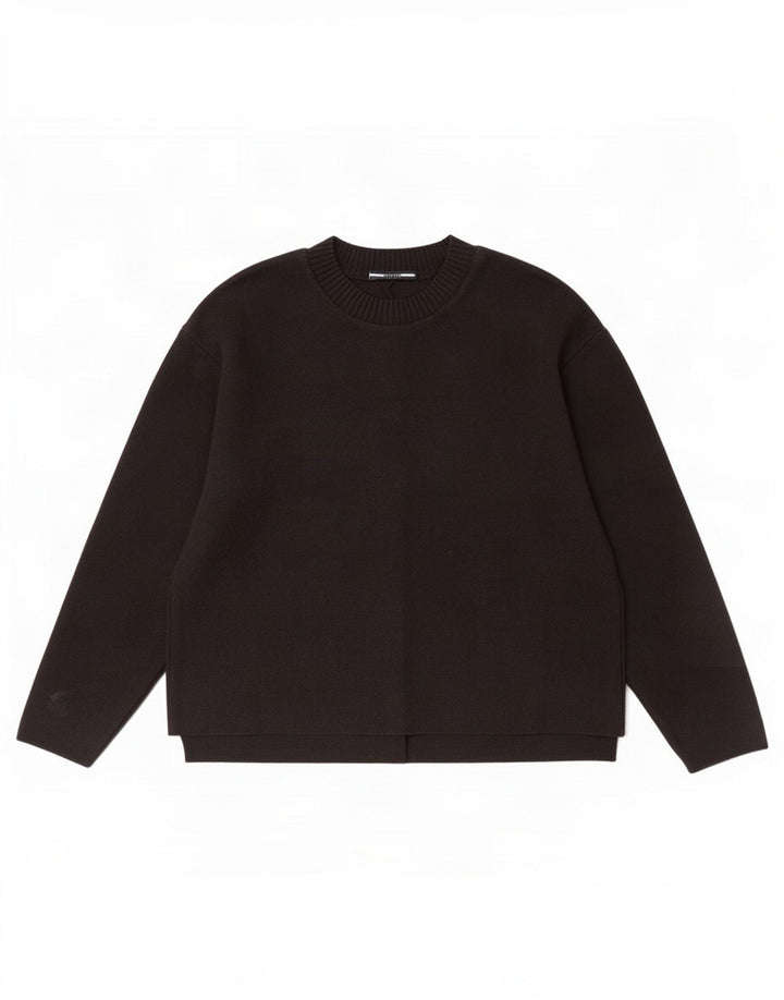 Maglione maglione girocollo da donna Zara UK 10 piccolo poliestere nero