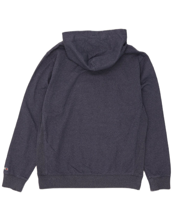 Maglione con cappuccio da uomo Tommy Hilfiger XL in cotone blu navy