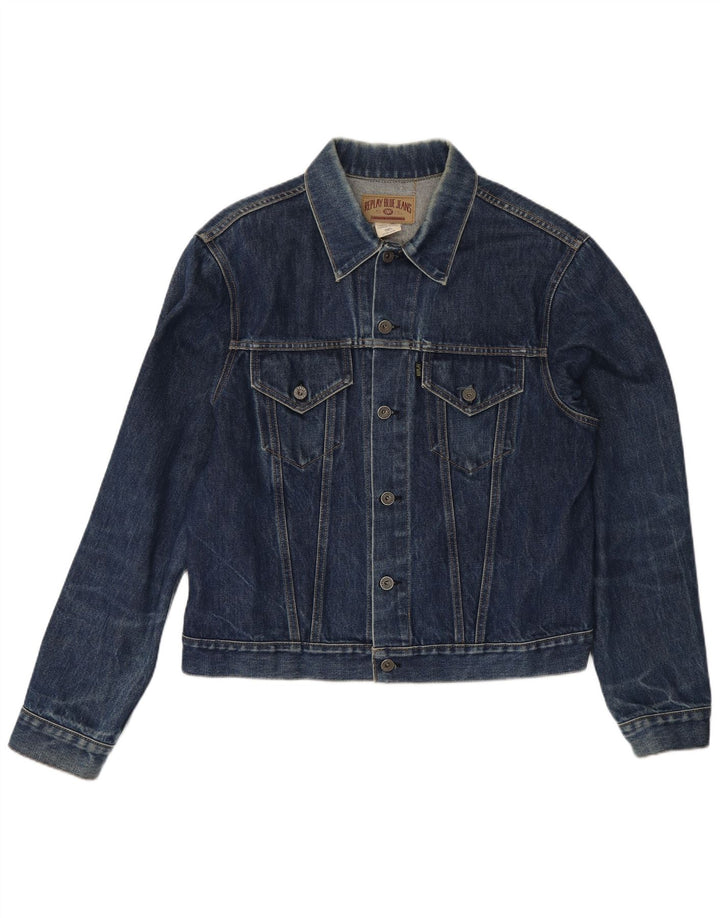 Giacca in denim da donna Replay UK 18 XL cotone blu navy