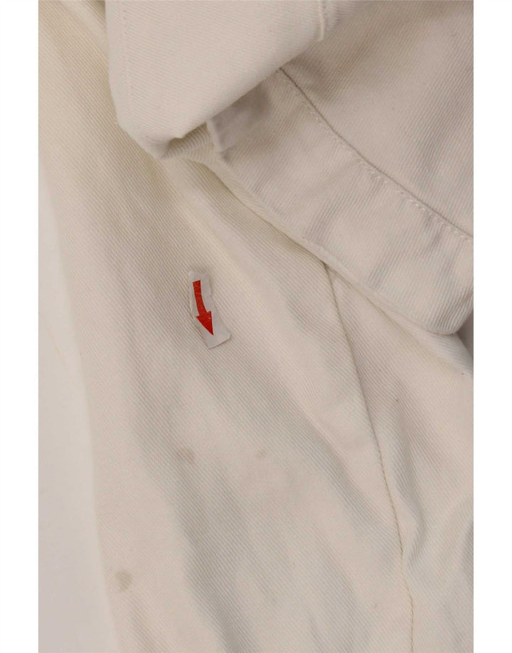 Giacca Bolero aperto da donna Zara UK 12 cotone bianco medio