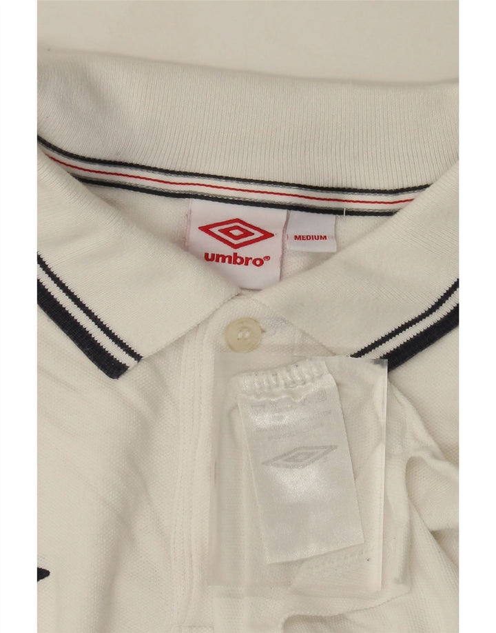 Polo Umbro da uomo in cotone bianco medio