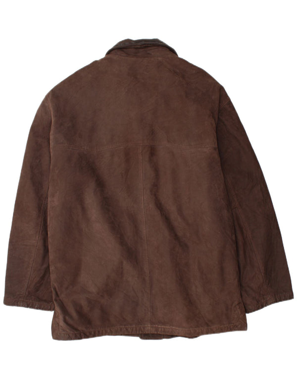 Pelle Moda Giacca in Pelle Uomo IT 54 2XL Pelle Marrone