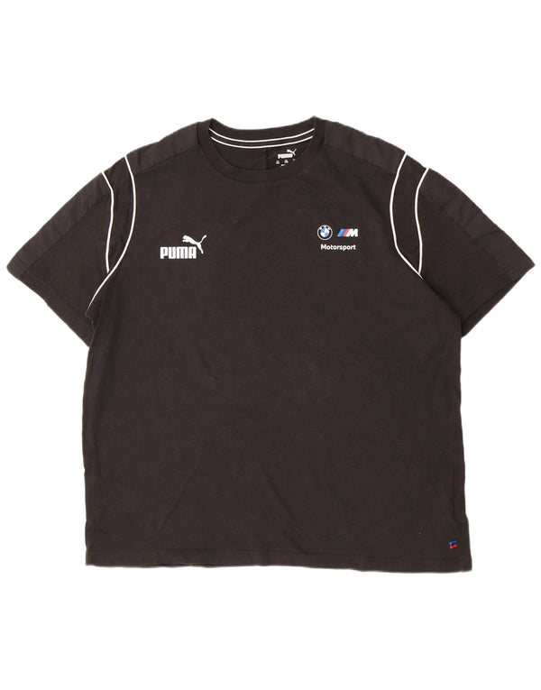 T-shirt Puma da uomo BMW Motorsport Top 2XL cotone a righe nere