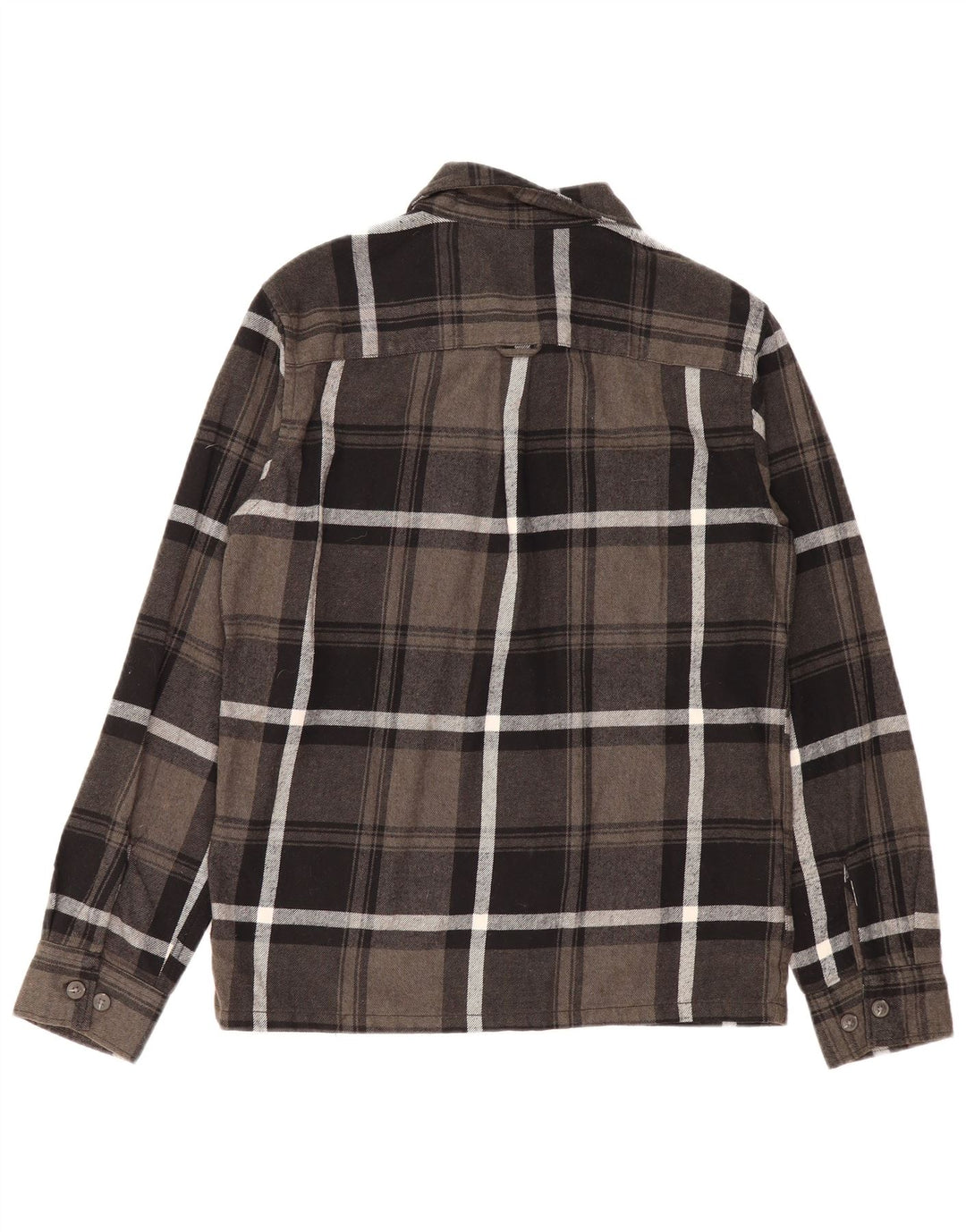 Camicia da uomo in flanella Jack & Jones piccola in cotone a quadri grigi