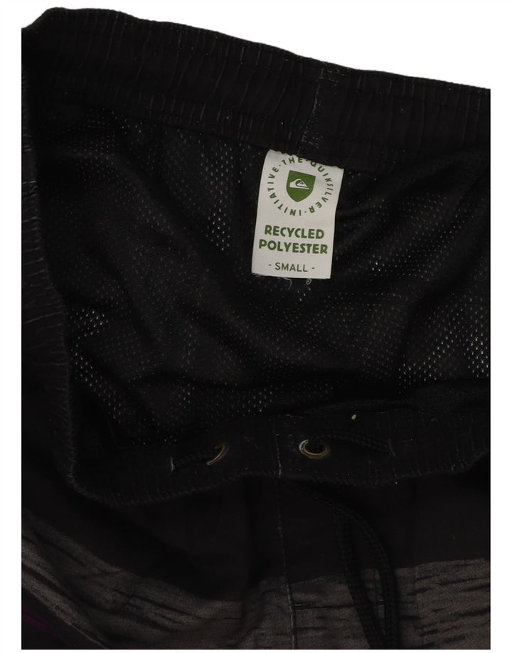 Pantaloncini da bagno da uomo Quiksilver piccoli in poliestere color block nero