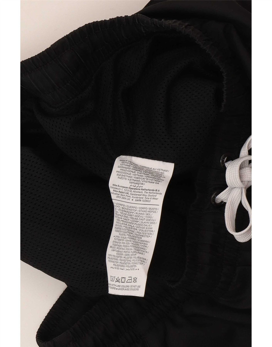 Pantaloncini da bagno Nike da uomo grandi in poliestere nero