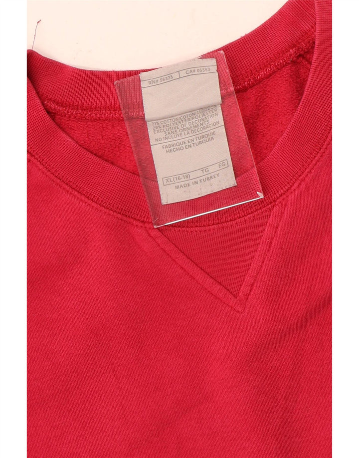 Felpa Nike Donna Maglione US 16/18 XL Cotone Rosa