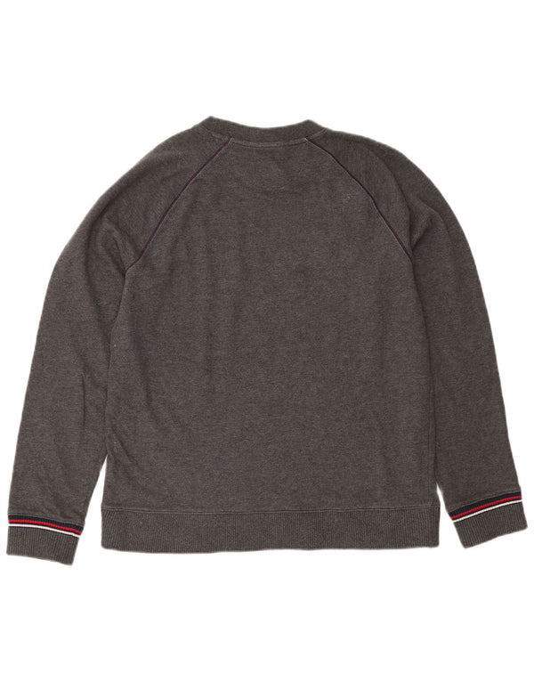 Fila Felpa grafica da uomo Maglione Cotone chiazzato grigio medio