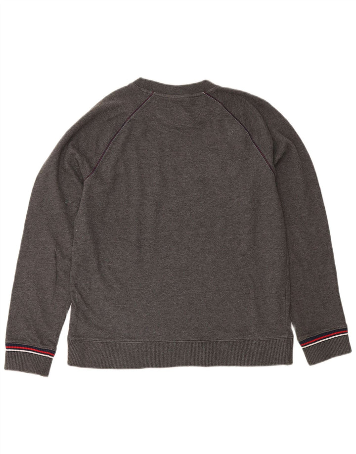 Fila Felpa grafica da uomo Maglione Cotone chiazzato grigio medio