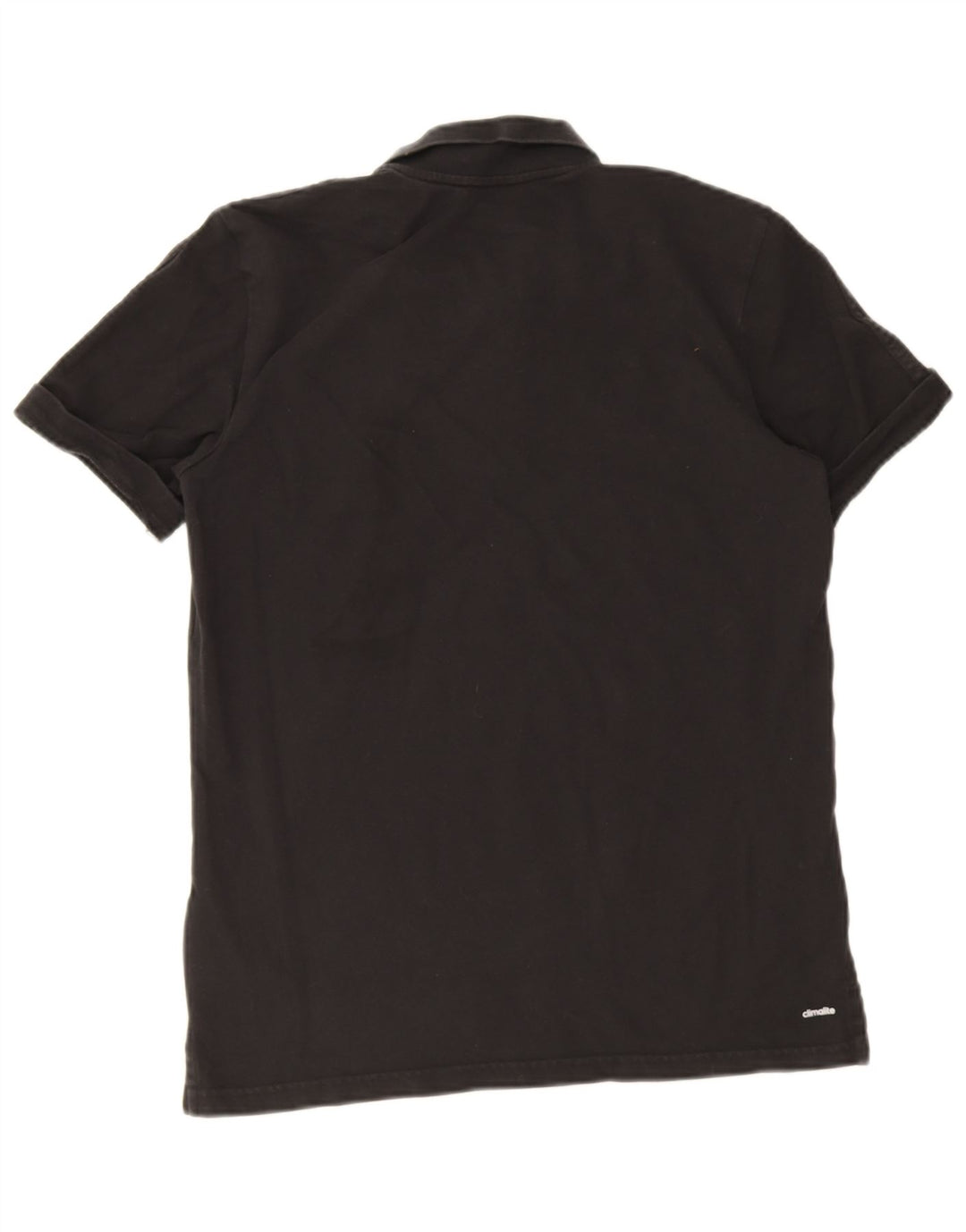 Polo Adidas Climalite da uomo grande in cotone nero