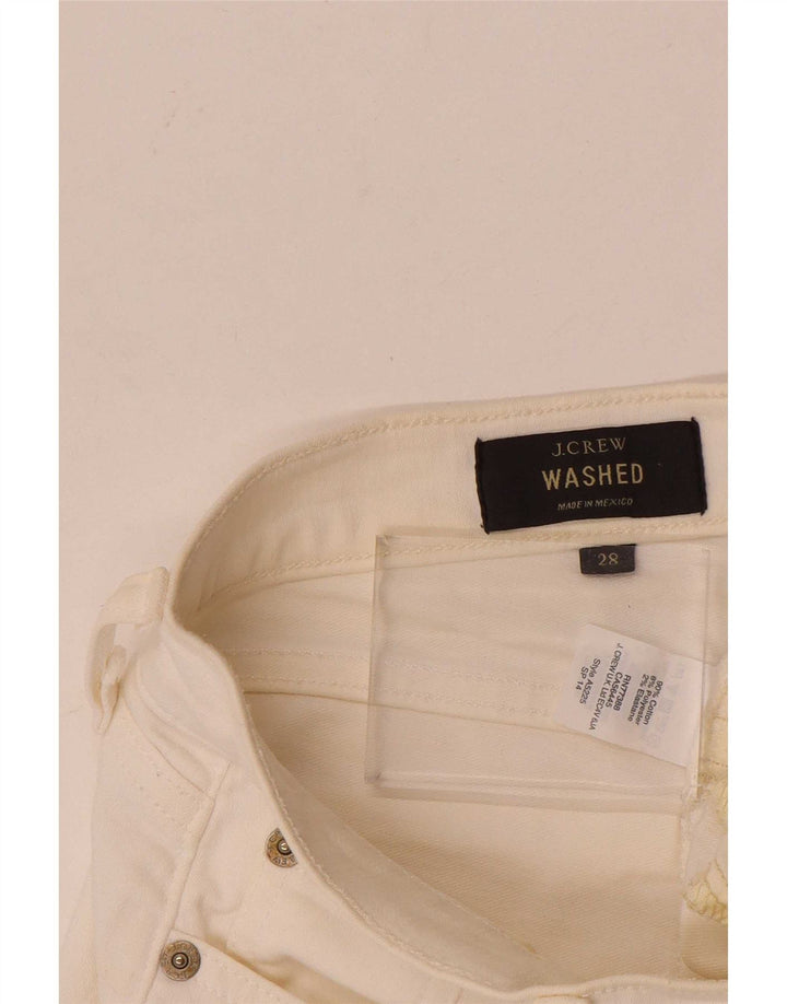 Pantaloncini di jeans da donna J. Crew W28 cotone bianco sporco medio
