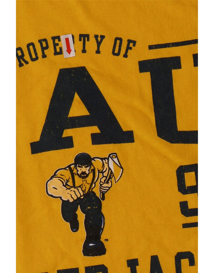 T-shirt grafica da uomo Russell Athletic Top in cotone giallo medio