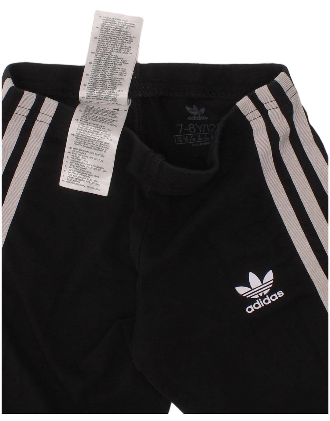 Pantaloncini Adidas Bambina 7-8 Anni Sportivi in Cotone Nero