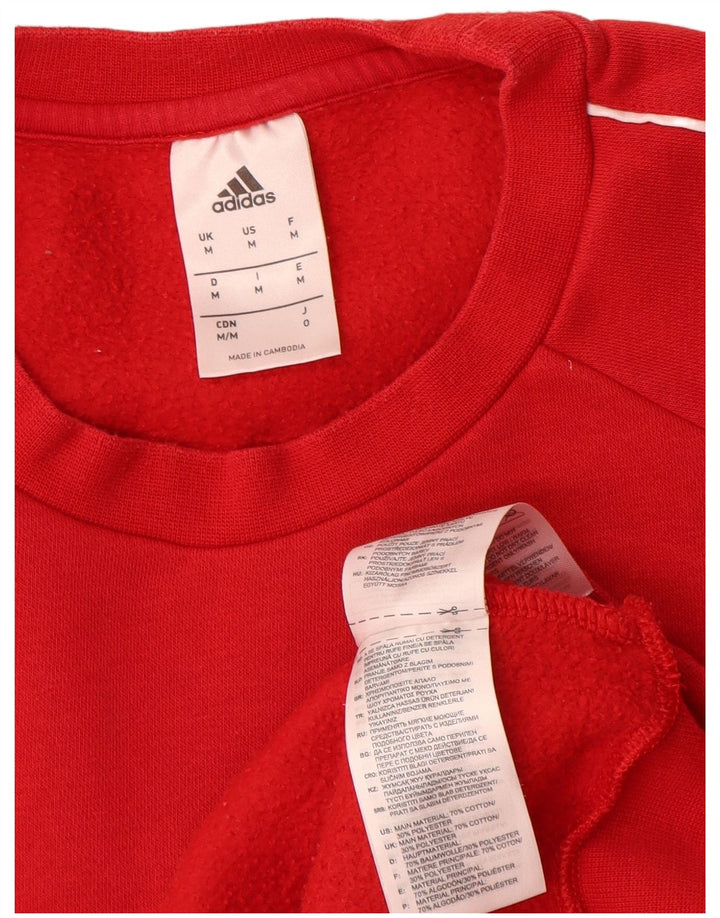 Felpa grafica da uomo Adidas Felpa media in cotone rosso