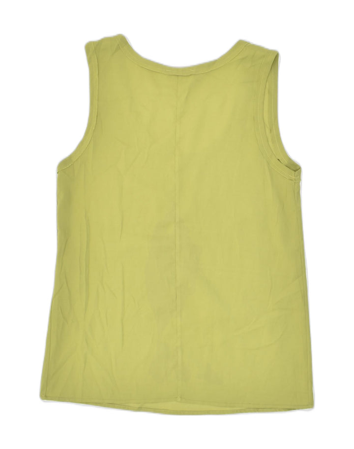 TOUCHE Womens Vest Top UK 12 Medium Green Polyester | Vintage Touche | Thrift | Second-Hand Touche | Used Clothing | Messina Hembry 