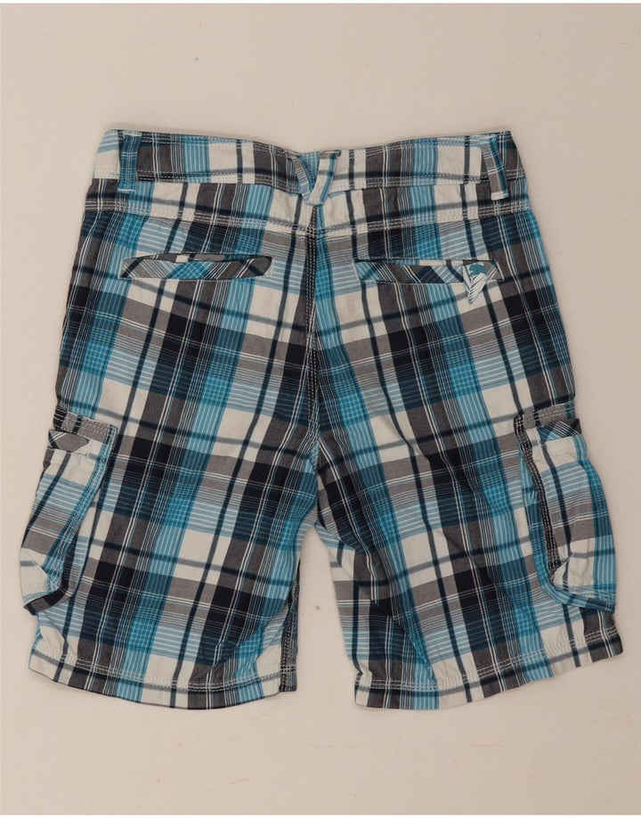 Pantaloncini cargo Puma da ragazzo 11-12 anni W28 in cotone a quadri blu