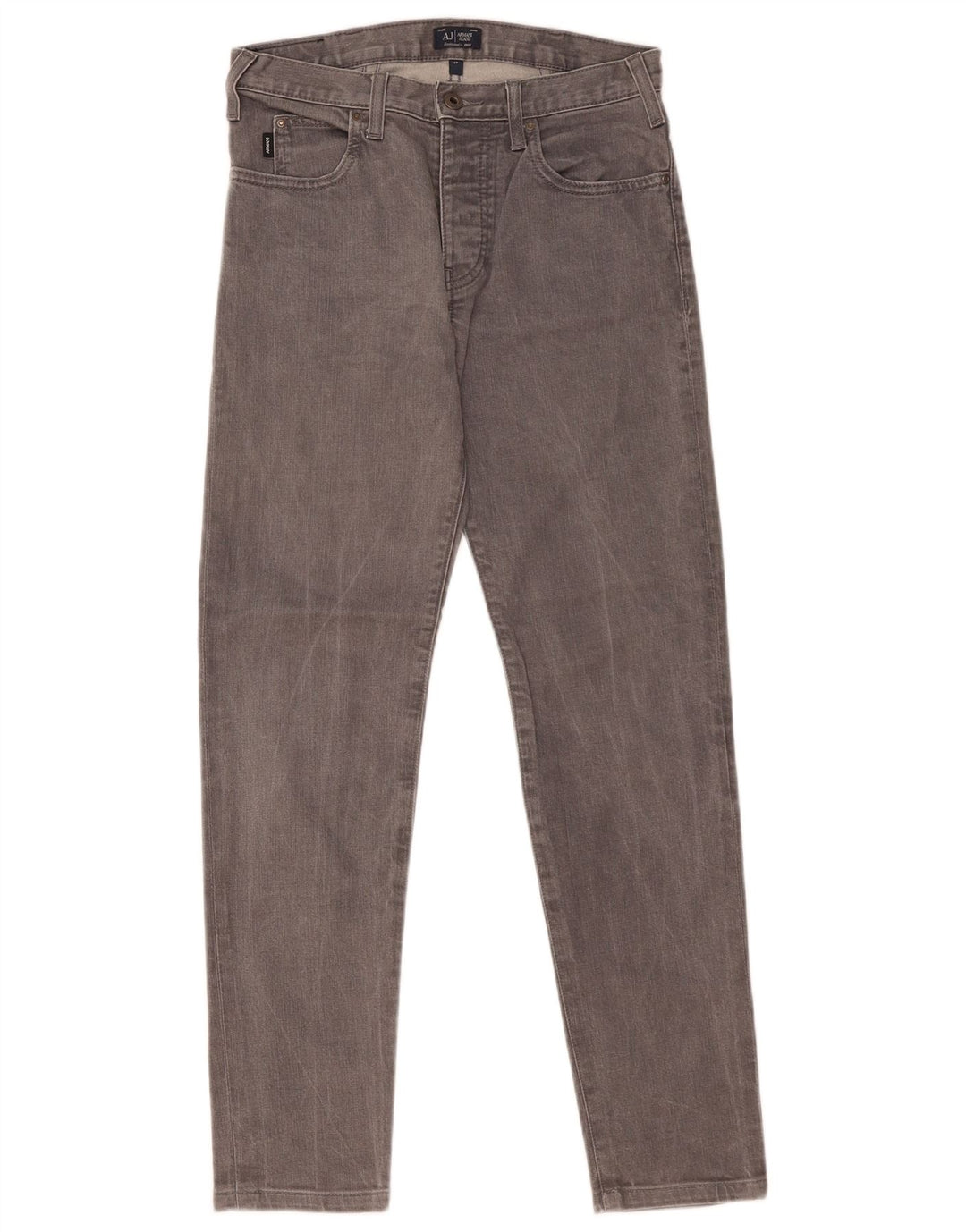 Jeans slim da uomo Armani W28 L29 cotone grigio