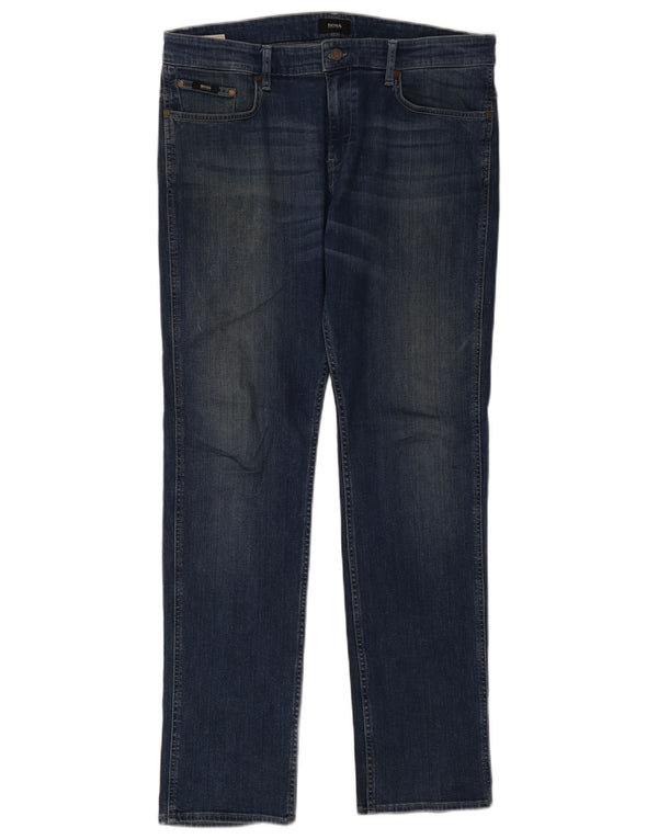 Jeans slim da uomo Hugo Boss W34 L32 cotone blu