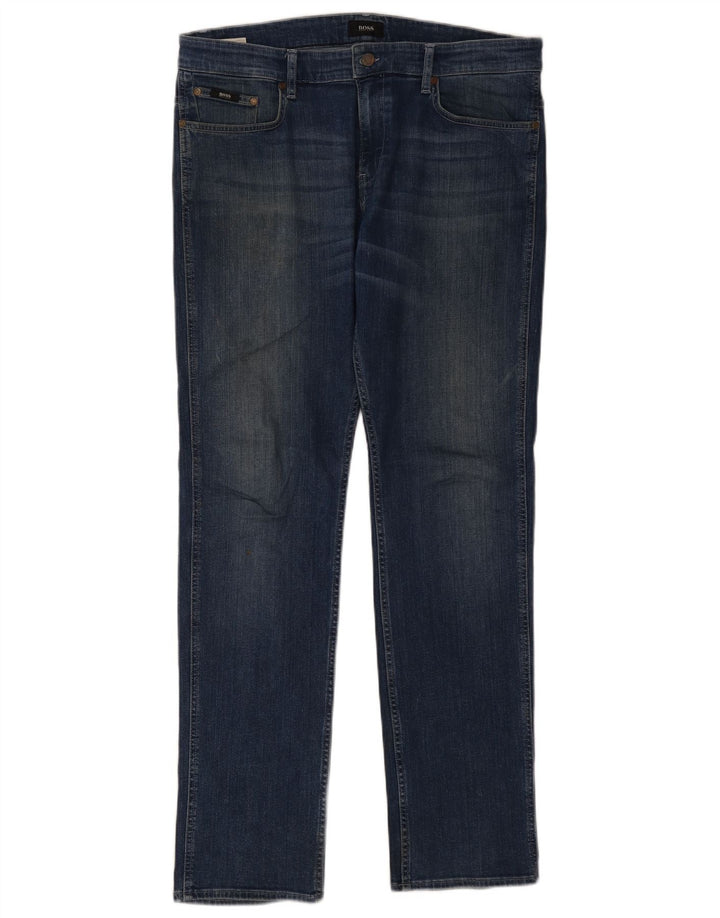 Jeans slim da uomo Hugo Boss W34 L32 cotone blu