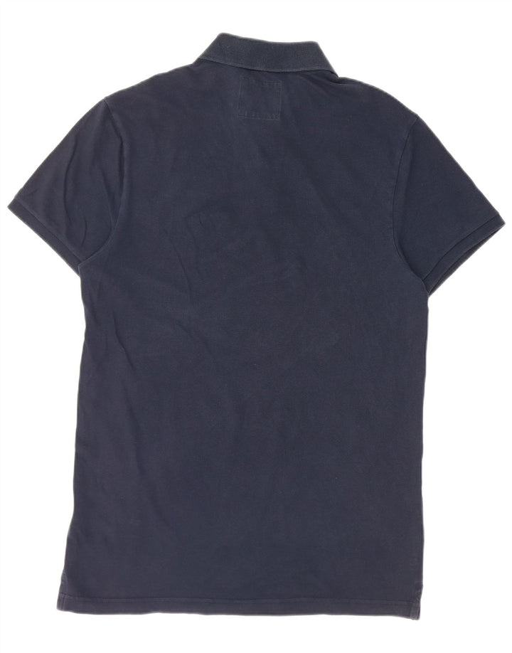Polo Hollister da uomo elasticizzata in cotone medio blu navy