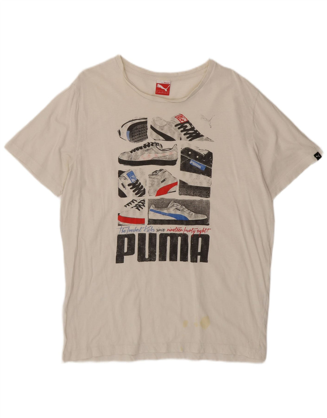 T-shirt grafica da uomo Puma XL bianca