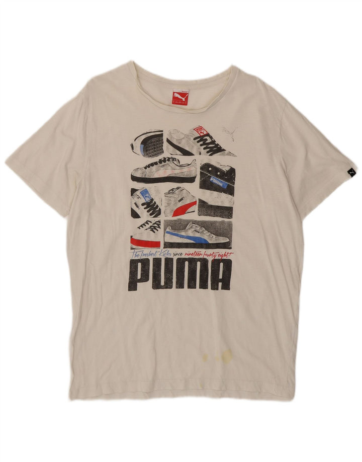 T-shirt grafica da uomo Puma XL bianca