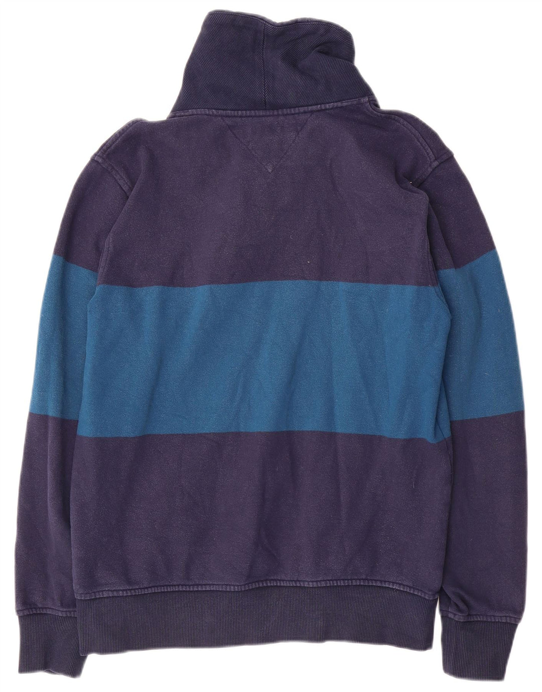 Tommy Hilfiger Uomo Felpa Maglione Medio Blu Navy Colourblock