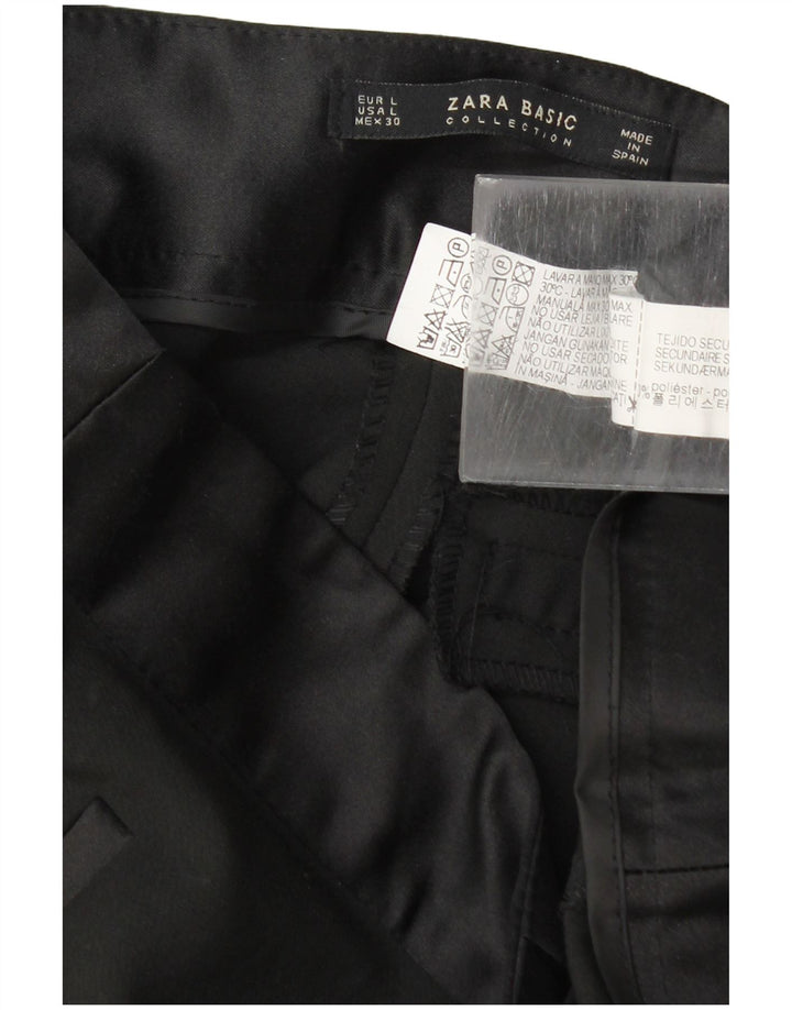 Pantaloni casual slim da donna Zara grandi W30 L29 poliestere nero