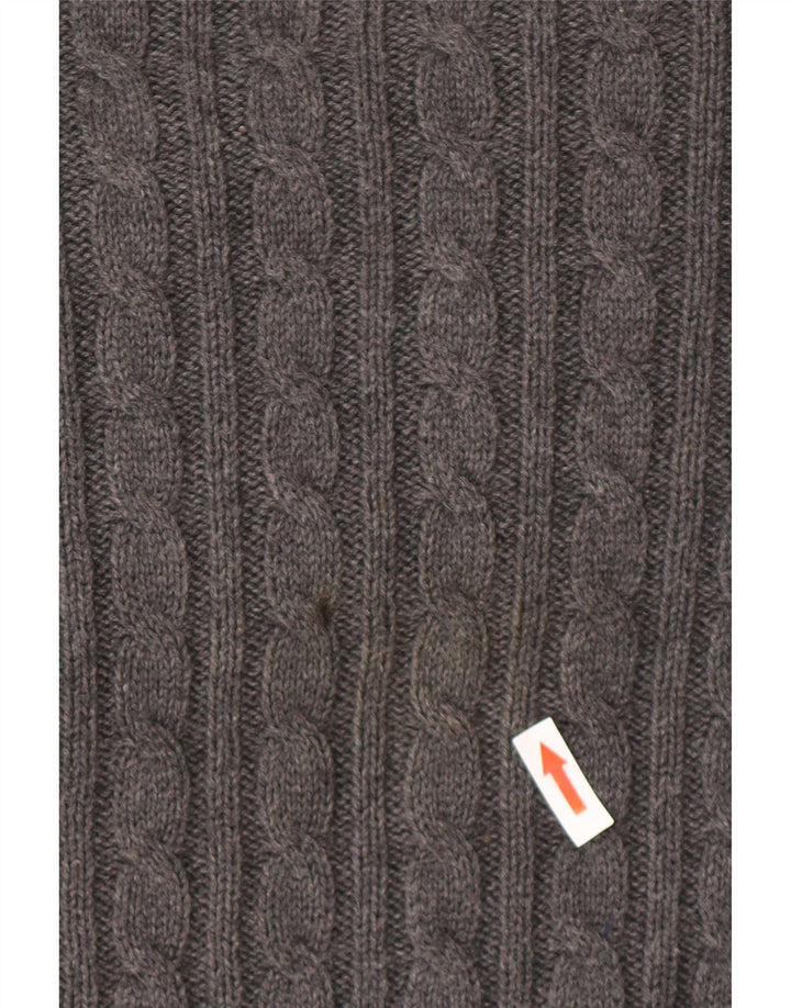 Farah Uomo Vintage Girocollo Maglione Maglione Grande Cotone Grigio