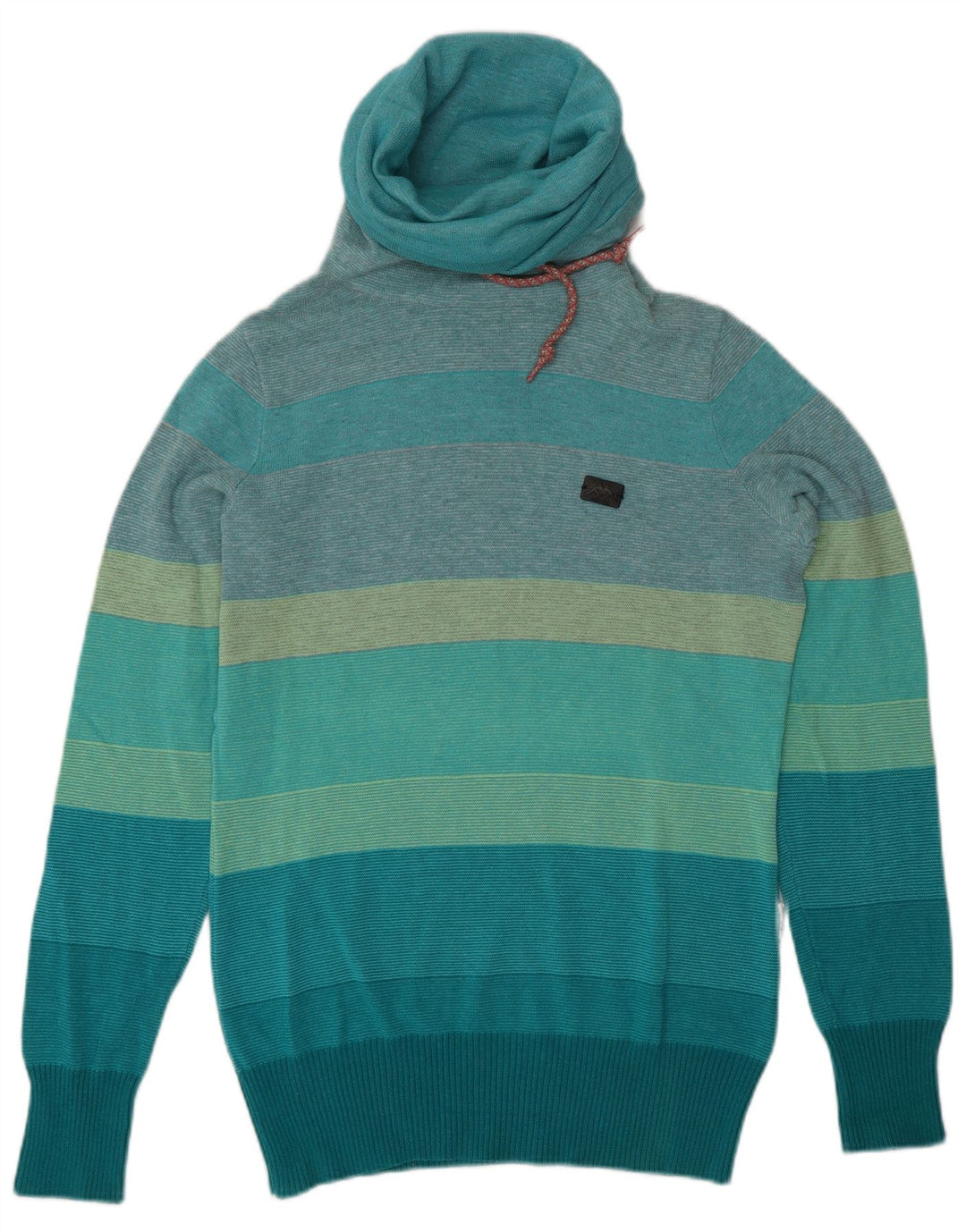 Maglione Kappa da uomo con collo alto e collo alto in cotone a righe blu medio