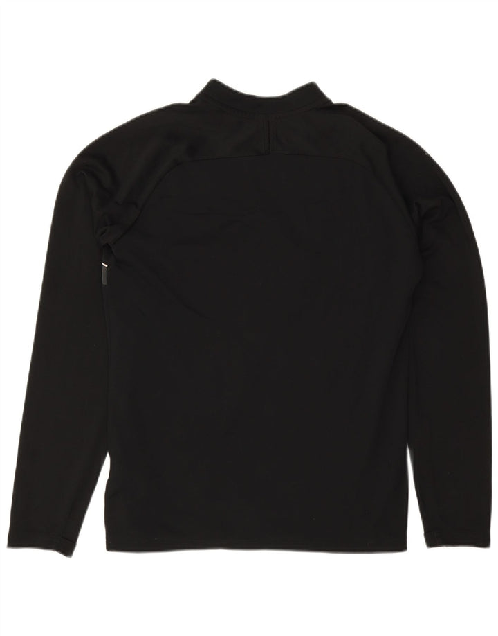 NIKE Boys Dri Fit Zip Neck Pullover Tracksuit Top 13-14 Years XL  Black