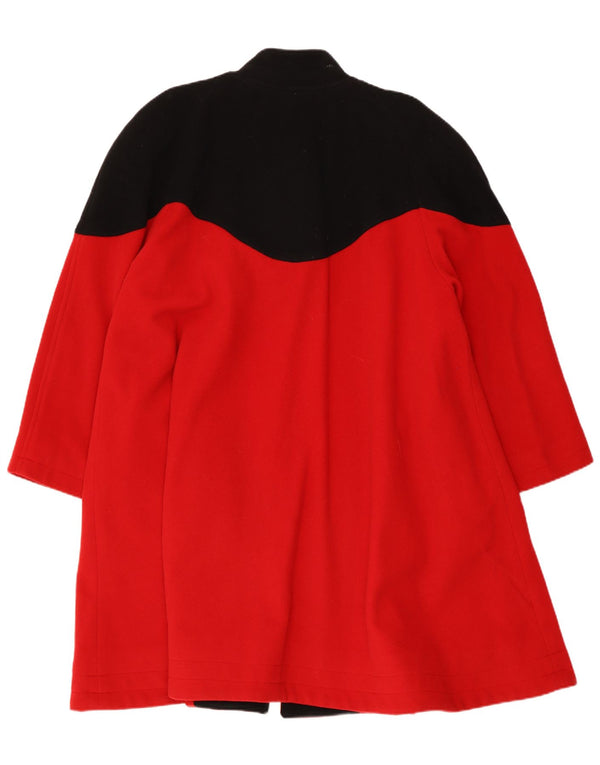 Cappotto da principessa oversize da donna W Les Femmes UK 10 Small Red Colourblock