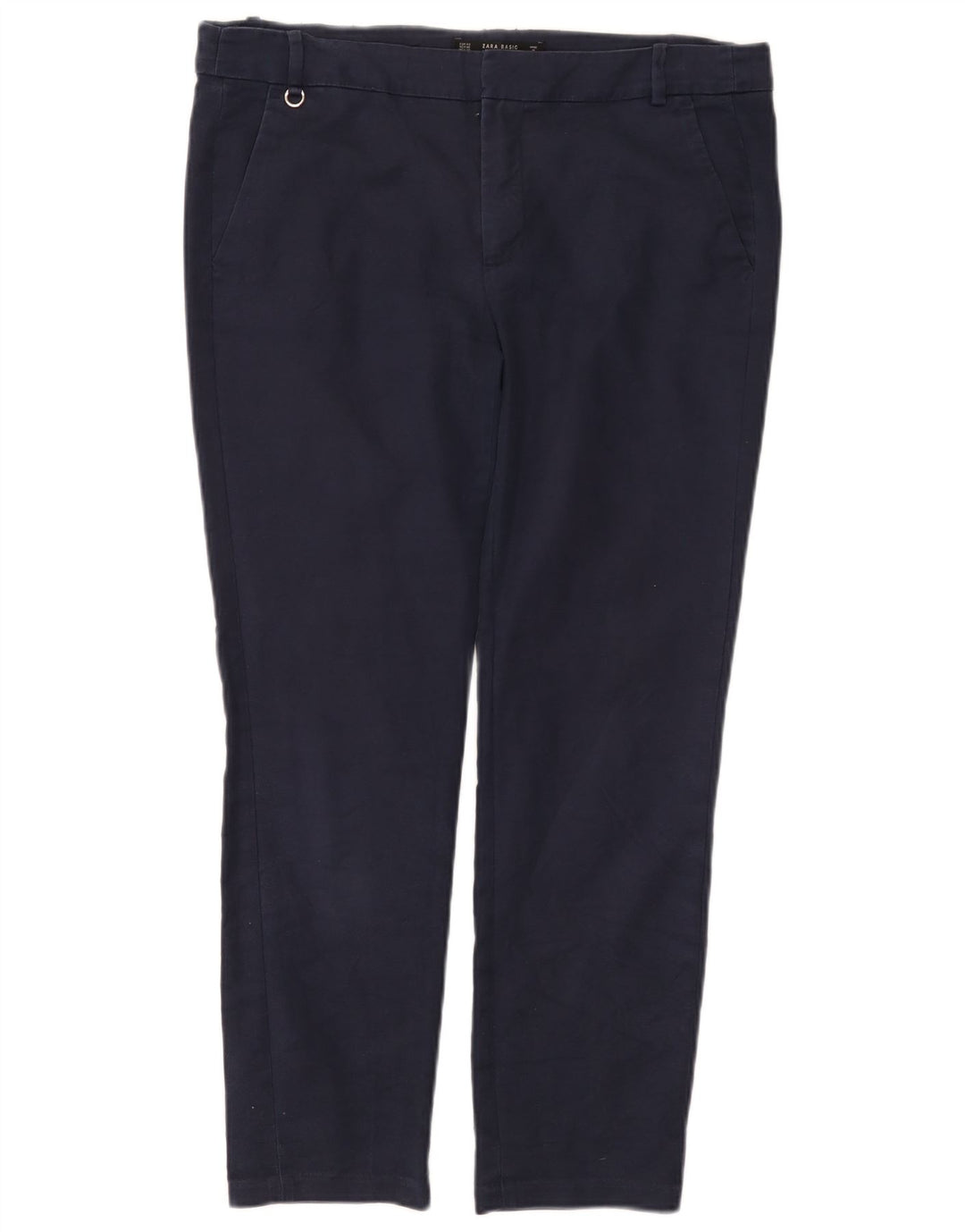 Pantaloni chino slim da donna Zara EU 40 medi W30 L26 blu navy