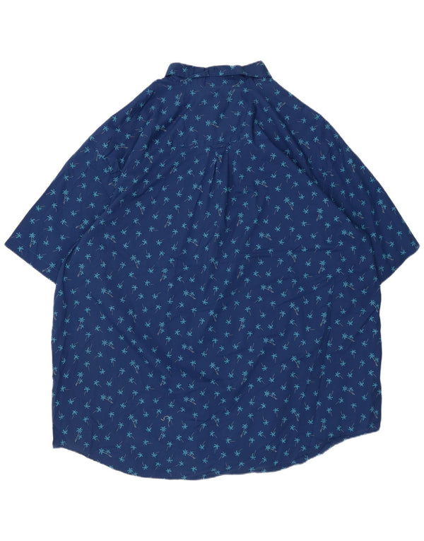 Camicia a maniche corte da uomo IZOD 3XL in cotone floreale blu