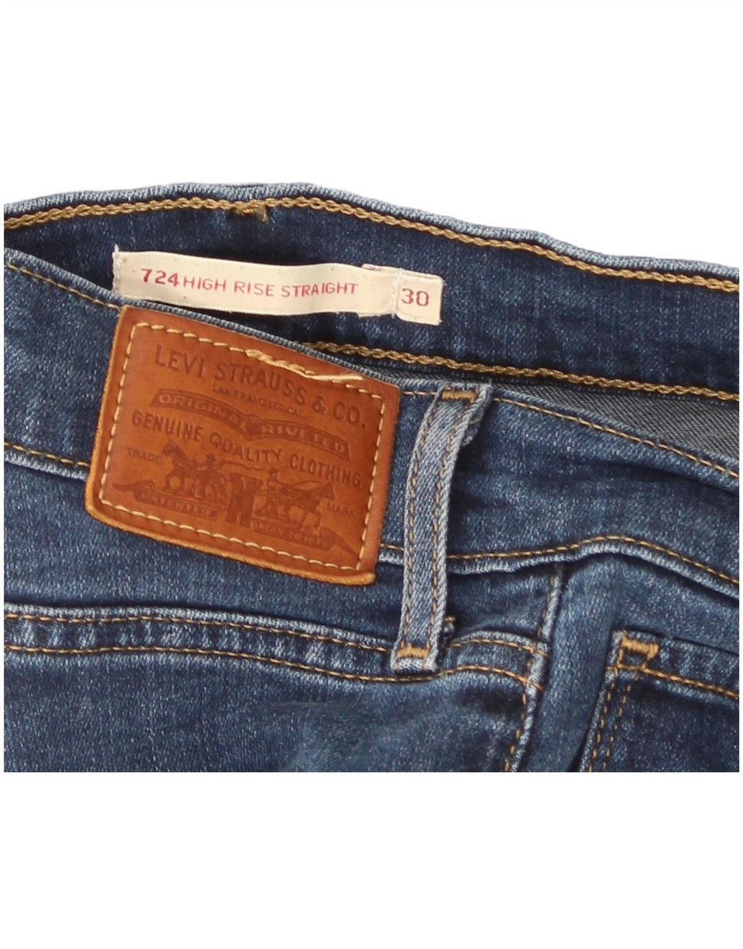 Jeans dritti a vita alta Levi's 724 da donna W30 L30 Blu