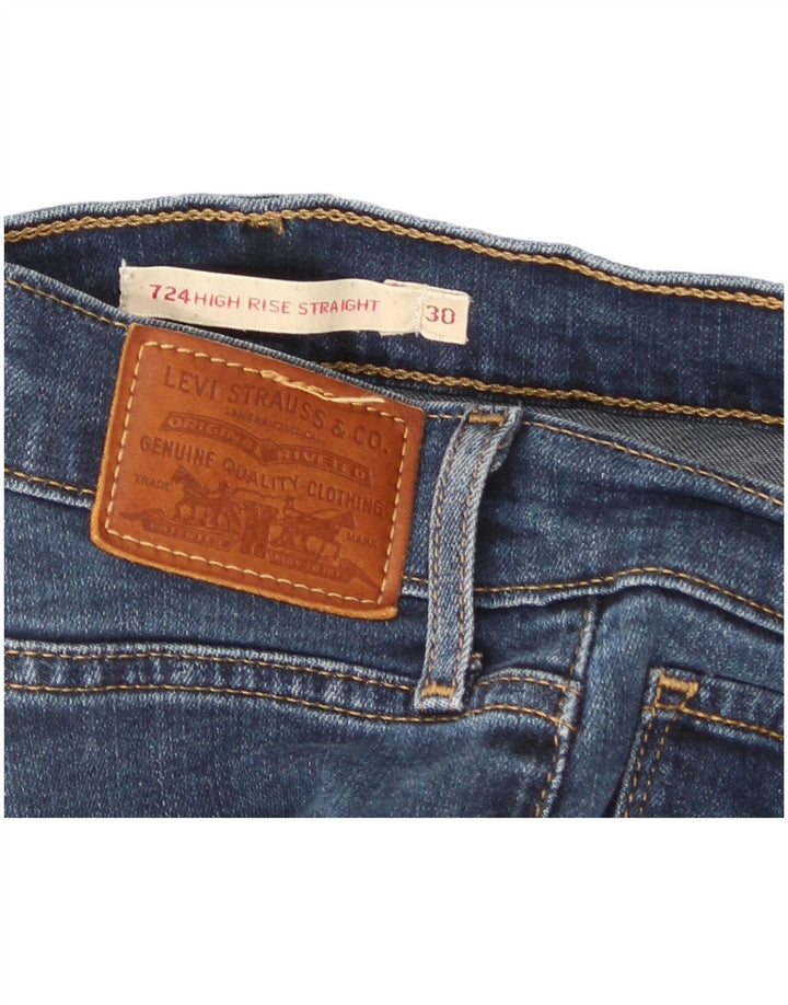 Jeans dritti a vita alta Levi's 724 da donna W30 L30 Blu