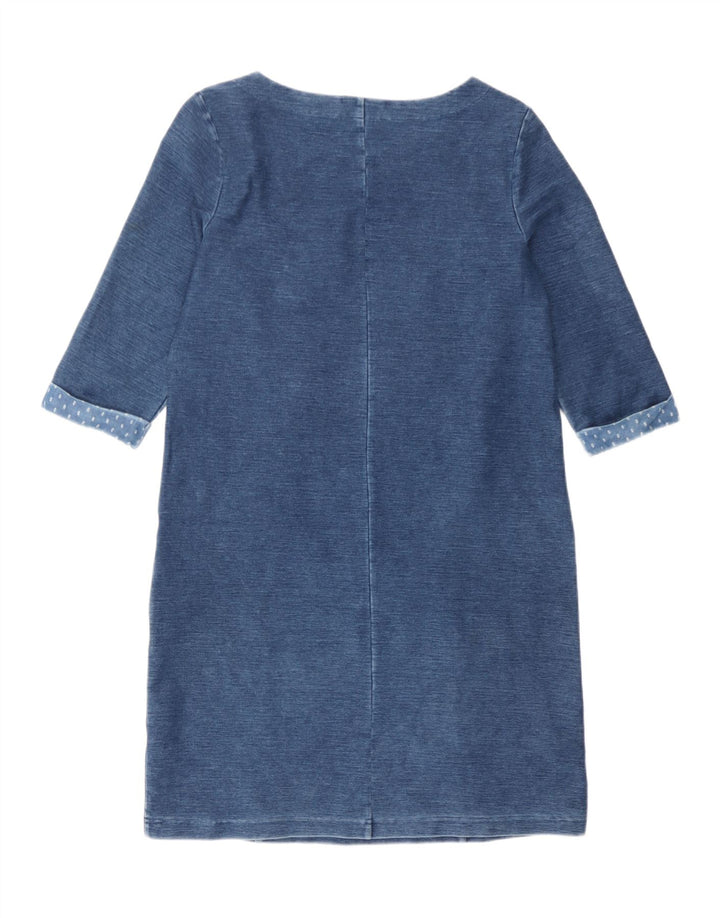 Abito tubino con maniche a 3/4 da donna White Stuff UK 14 Cotone blu medio