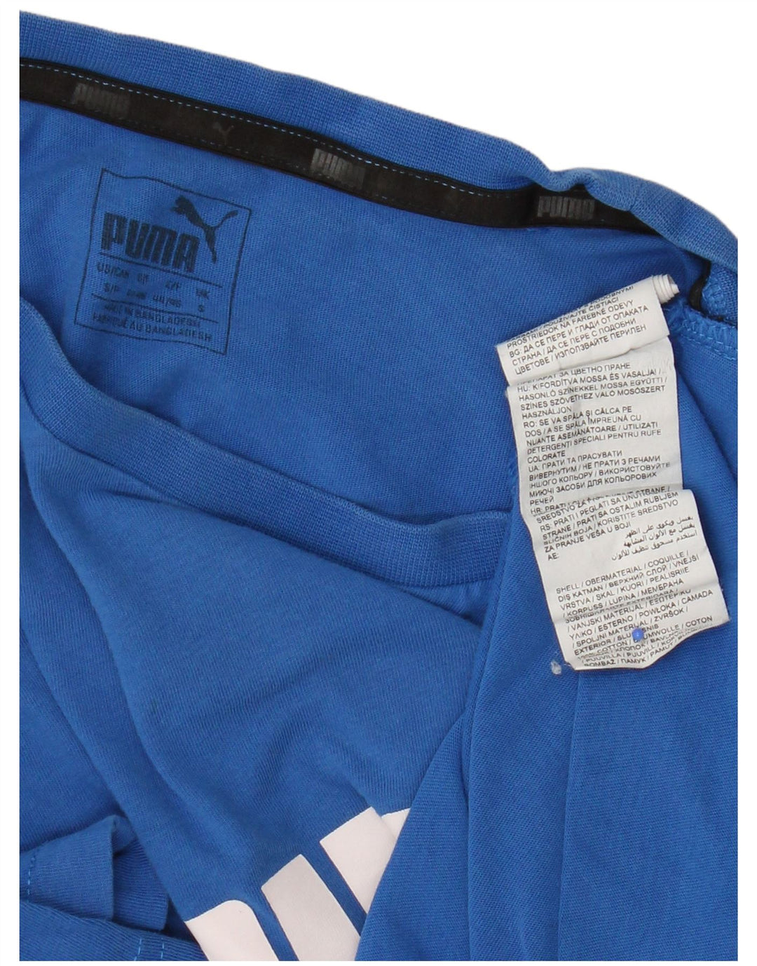 Puma T-shirt grafica da uomo con grafica piccola in cotone blu