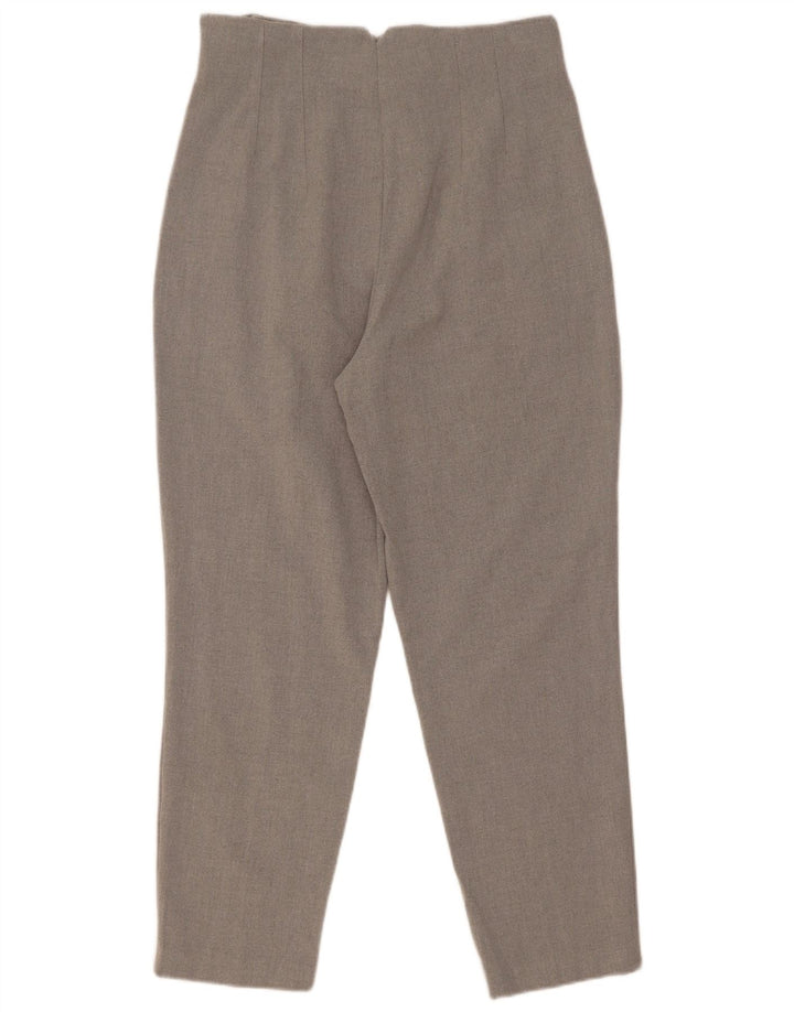 Pantaloni da abito affusolati corti Zara da donna medi W28 L26 poliestere grigio