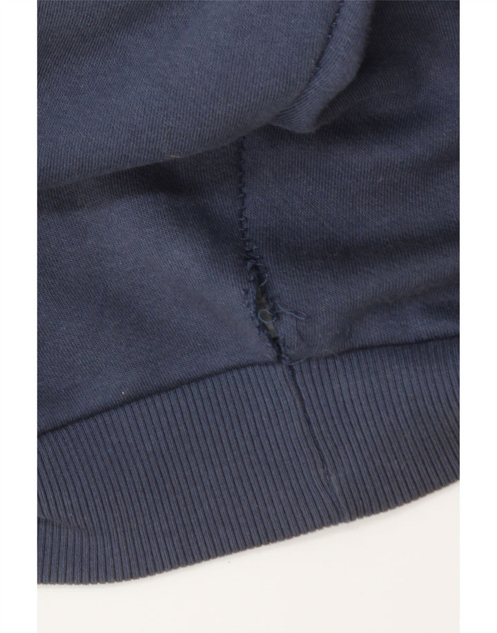 ELLESSE Mens Graphic Hoodie Jumper Large Navy Blue Cotton Vintage Ellesse and Second-Hand Ellesse from Messina Hembry 
