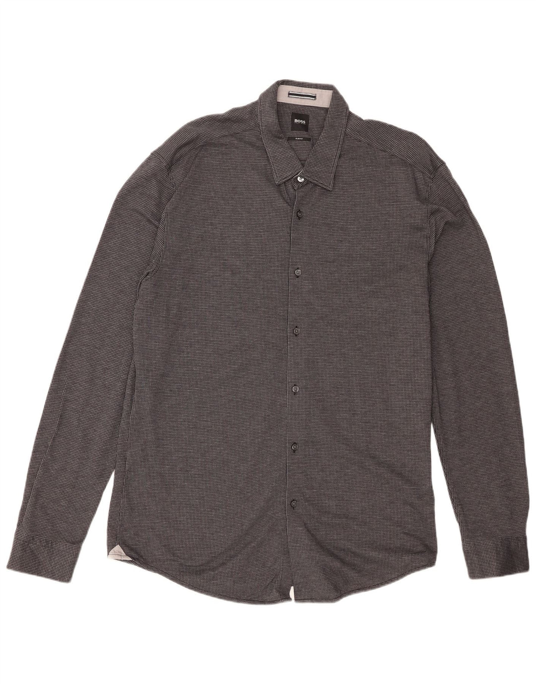 Camicia Hugo Boss da uomo slim fit 2XL pied de poule nera