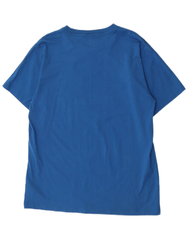 T-shirt grafica da uomo New Balance Top XL in cotone blu