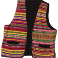 Gilet vintage da donna UK 14 a righe multicolori medie