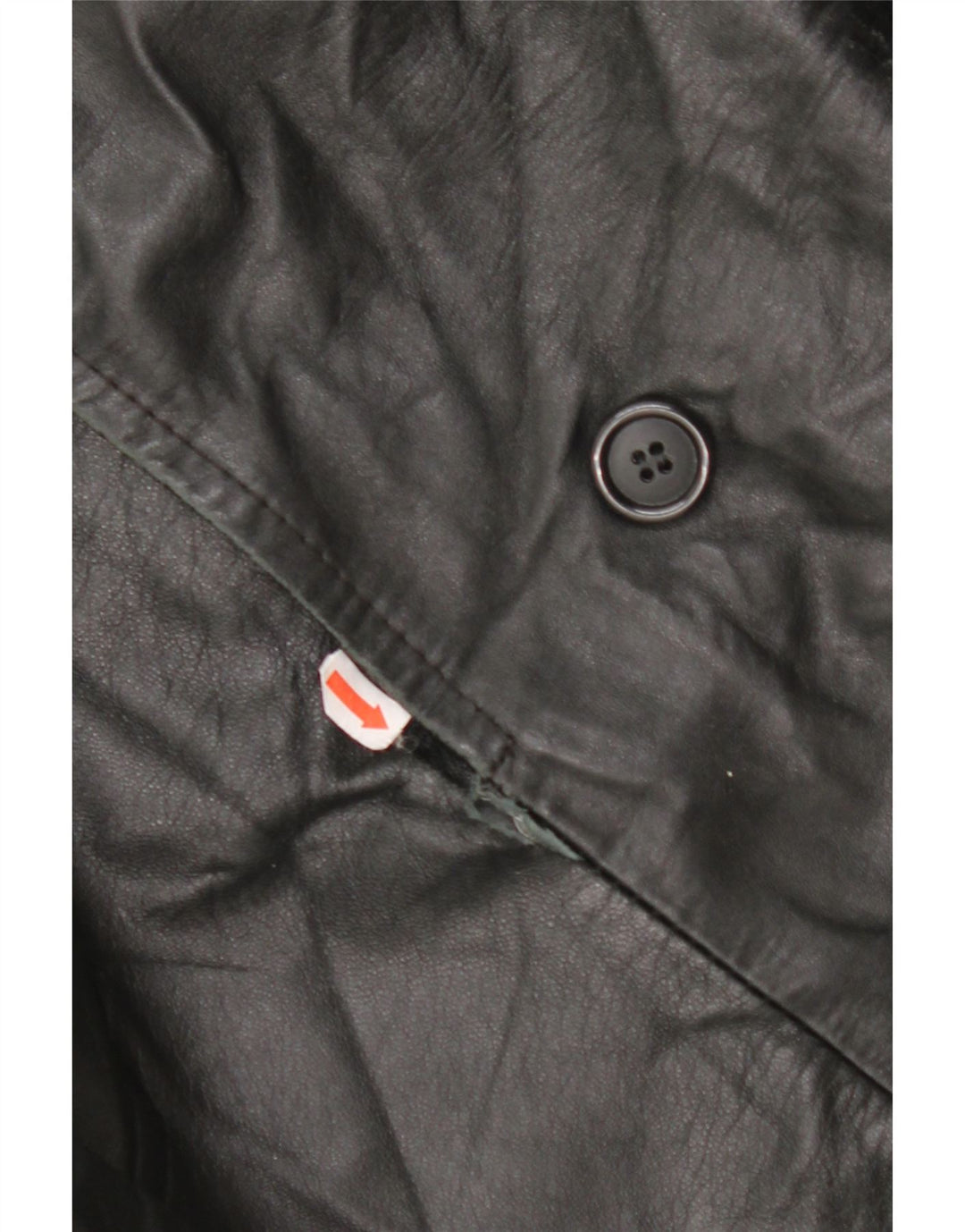 Cappotto in Pelle Donna VINTAGE IT 48 XL Nero