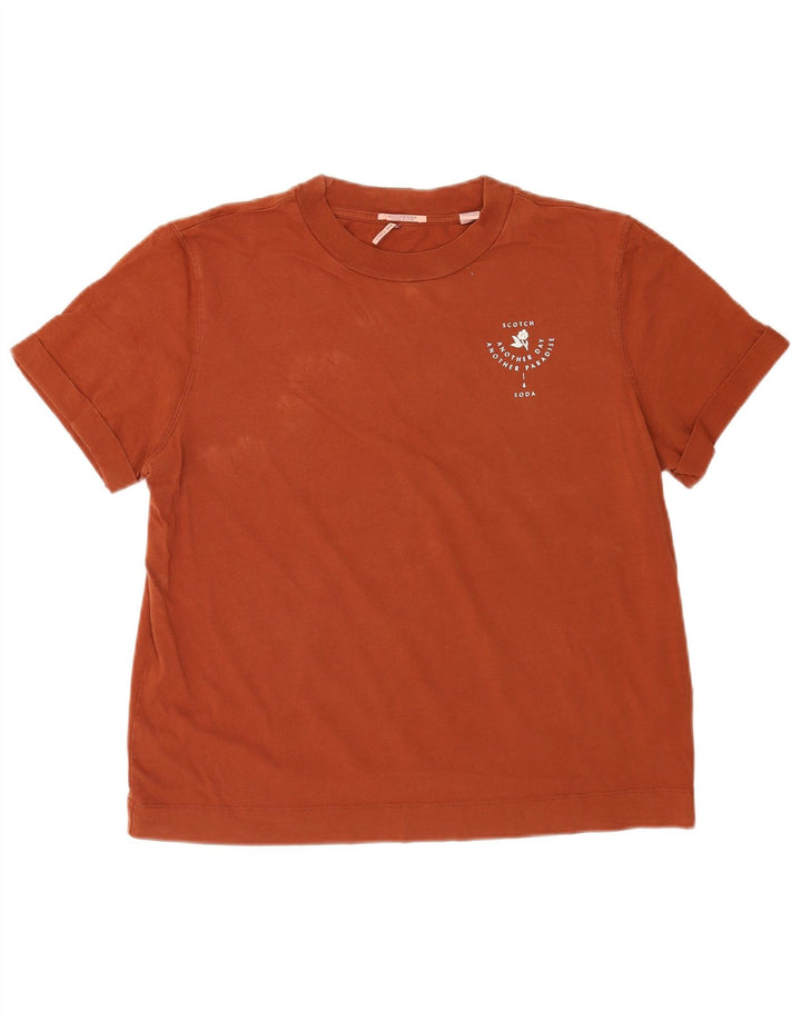 Maglietta da donna Scotch & Soda Top UK 14 Cotone marrone medio